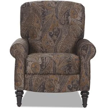Traditional Power High Leg Recliner with Sock Rolled Arms